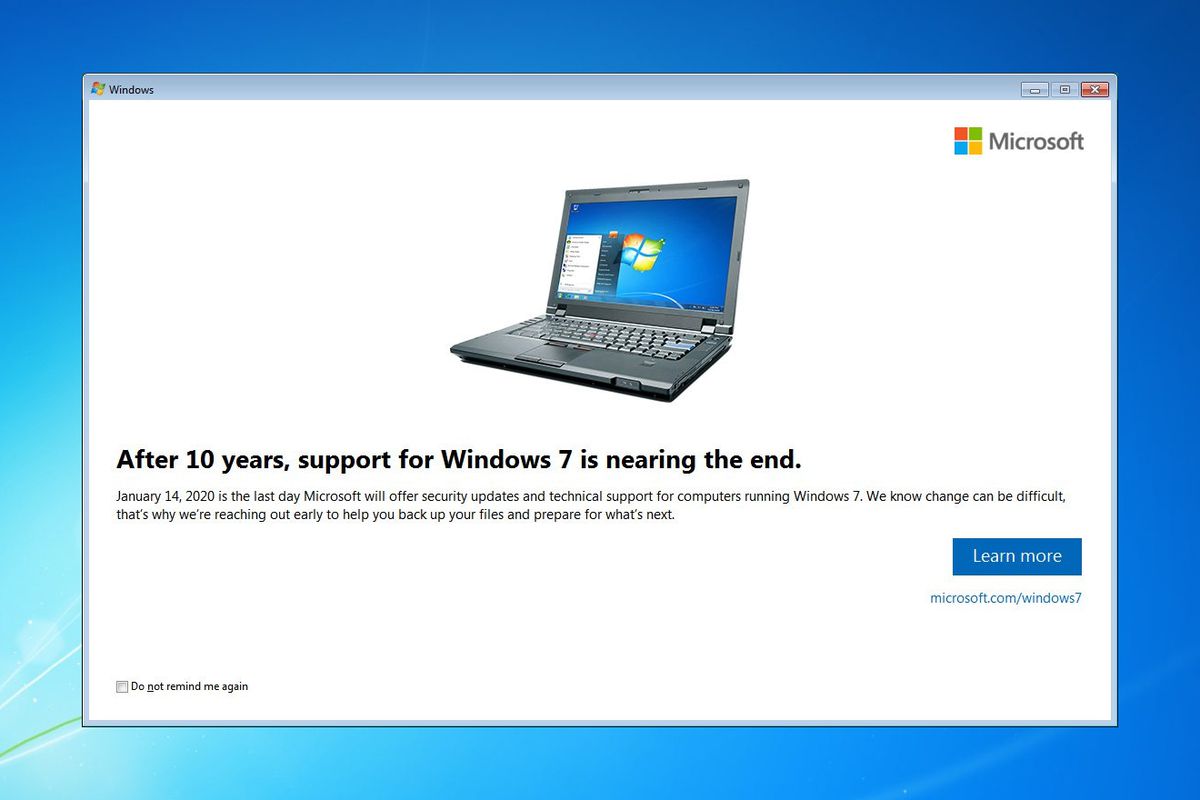 The death of Microsoft Windows 7 is near
