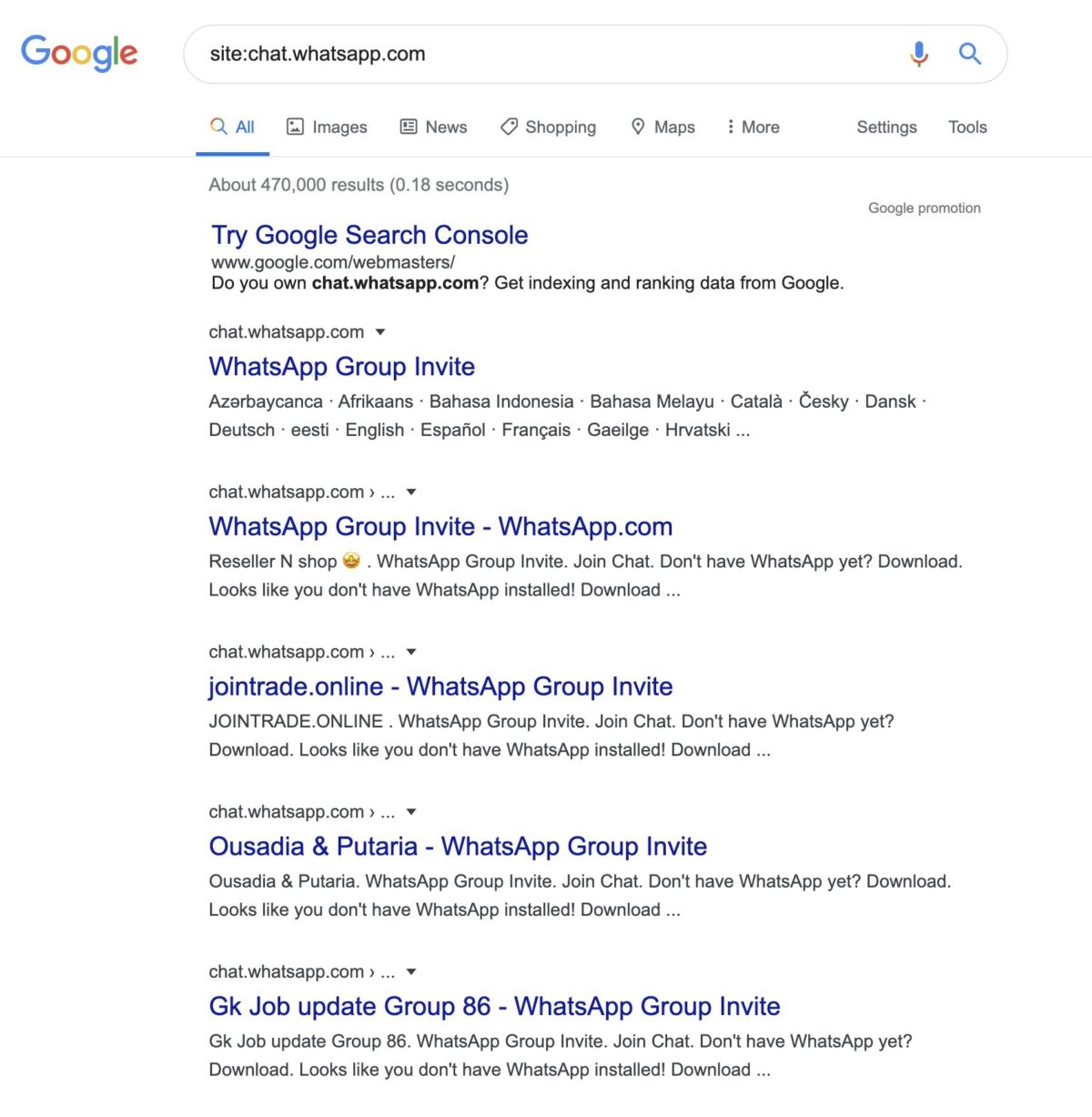 A bug on WhatsApp leads to the exposure of 500,000 private conversations on Google?