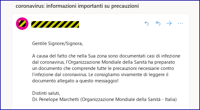 Italie : Quand le Coronavirus sert de raison aux attaques de spams