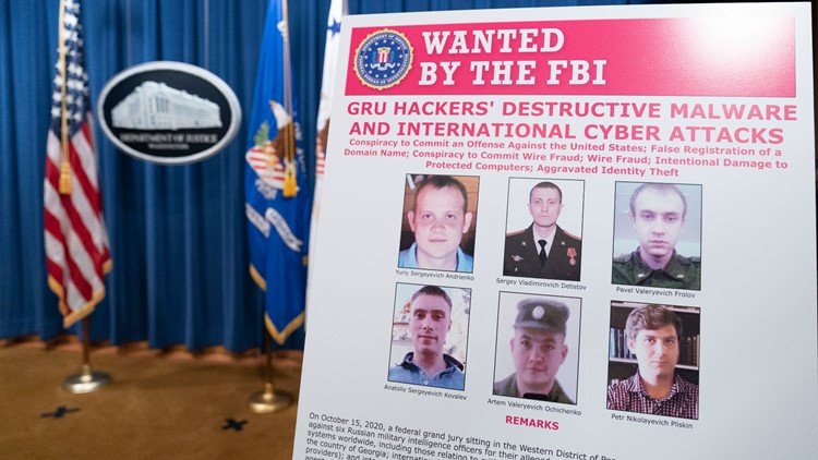 Six Russians linked to Kremlin military intelligence indicted in U.S. for major cyberattacks