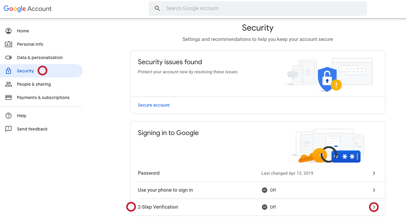 Activation de l'authentification à deux facteurs sur Gmail