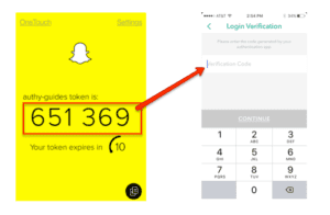 Snapchat Two-Factor authentification