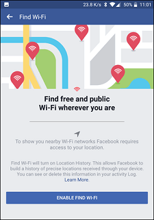 Facebook Find WiFi