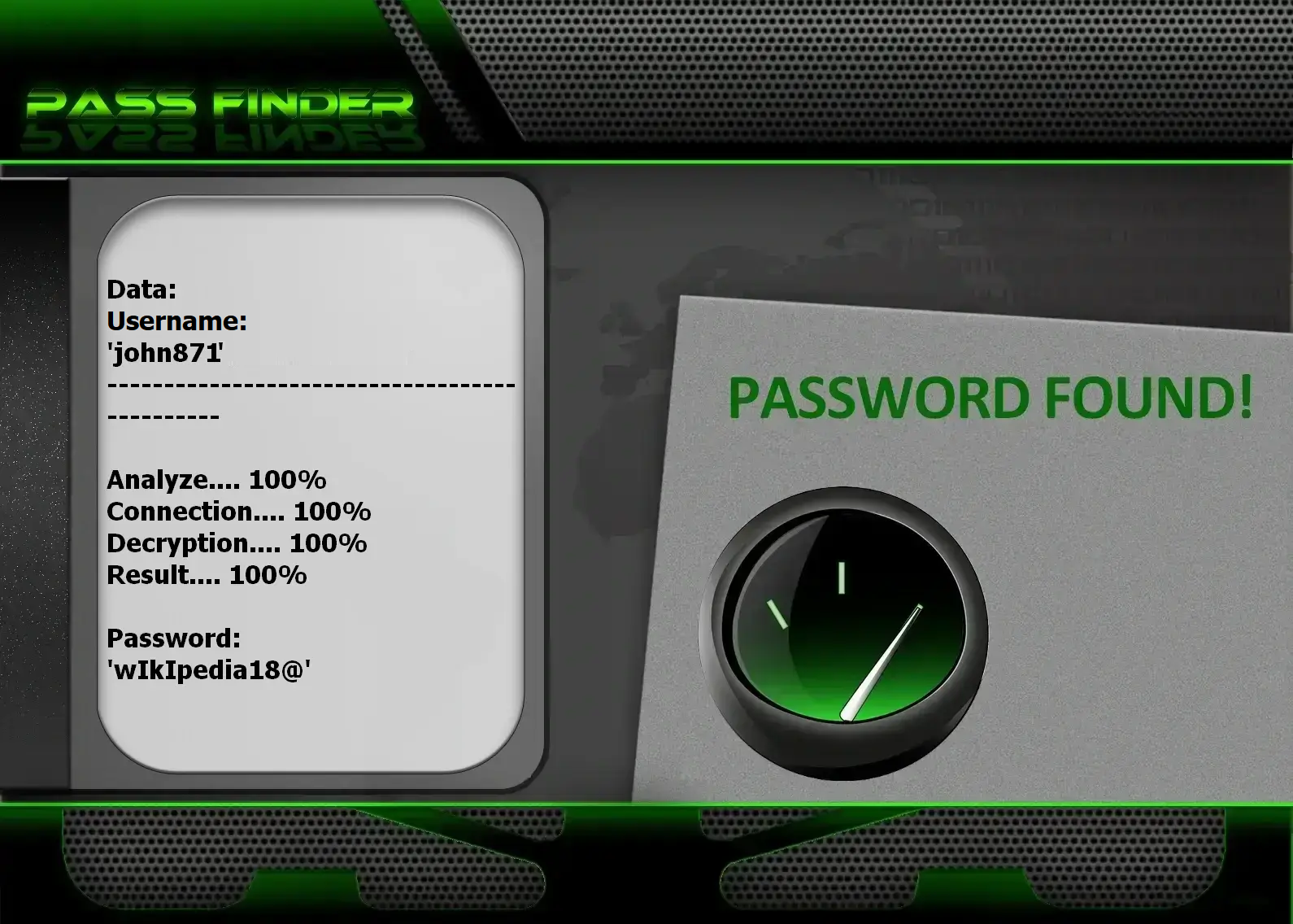 (Link of the picture: https://www.passwordrevelator.net/images/PASSBREAKER_4.png)
This screen shows you how PASS BREAKER hacked a GMail password
