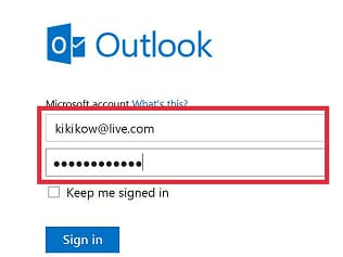Outlook login page hacked