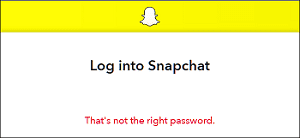 Mot de passe Snapchat